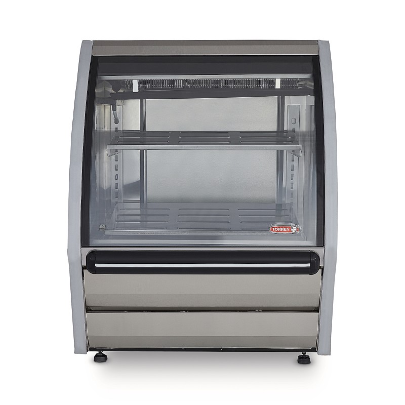 VITRINA EXHIBIDORA VIDRIO PLANO ACERO INOXIDABLE DRD3-AI